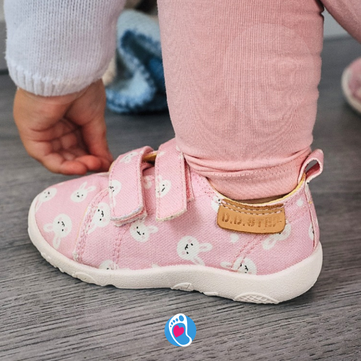 kapcie dziecięce dd step barefoot c086 bawełniane do przedszkola elastyczne barefootbosa stópka