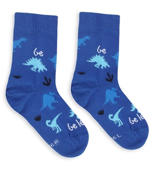 Skarpety Barefoot Be Lenka Kids - Crew - Dino - Royal Blue