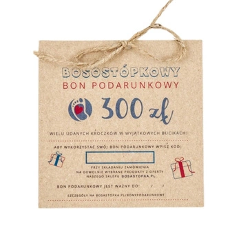 Bon Podarunkowy 300 zł - papierowy/ prezentowy