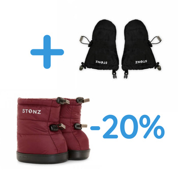 Zestaw Stonz Booties Toddler Puffer + Rękawiczki