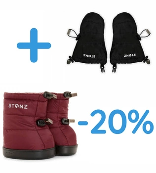 Zestaw Stonz Booties Toddler Puffer + Rękawiczki