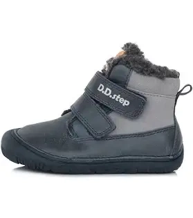 Zimowe DD Step Barefoot czarno-szare W073-29