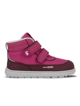 Dziecięce buty zimowe barefoot Be Lenka Zippu Junior Berry & Grey
