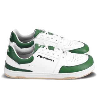 Barefoot Sneakers Barebarics - Wave - White & Dark Green