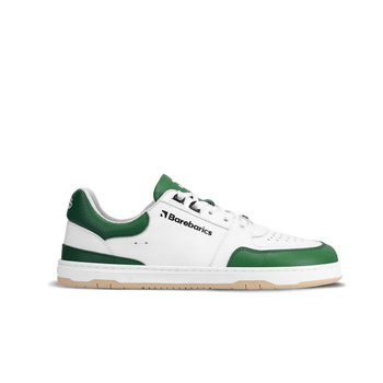 Barefoot Sneakers Barebarics - Wave - White & Dark Green