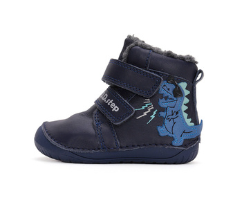 Zimowe DD Step Barefoot Royal Blue Dino 838